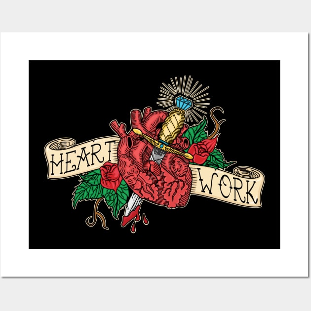 dagger stab heart Wall Art by dayouths